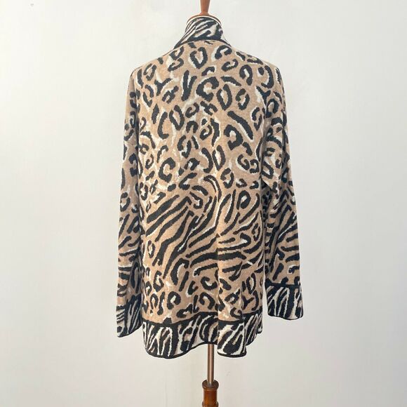 Eleven Six Luella Animal Jacquard Alpaca Blend Cardigan Sweater XS/S - Picture 4 of 7